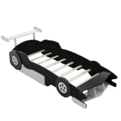 ModernLuxe Race Car-Shaped Platform Bed with Realistic Wheels -Luxe Furniture Sale GUEST c21cfba9 48be 4884 8279 90f46ab9d4f6