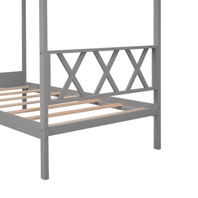 Twin Size Wood House Bed Frame With Storage Space-ModernLuxe 7 Twin Size Wood House Bed Frame With Storage Space-ModernLuxe - Image 5