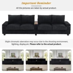 133" Corduroy Modern Sofa With USB Ports, Hidden Storage Arms & Cup Holders, 4-Seater Sofa Couch For Living Room - ModernLuxe 19 133" Corduroy Modern Sofa With USB Ports, Hidden Storage Arms & Cup Holders, 4-Seater Sofa Couch For Living Room - ModernLuxe -Luxe Furniture Sale GUEST c38a7afe d830 4719 b228 6f14841882b3