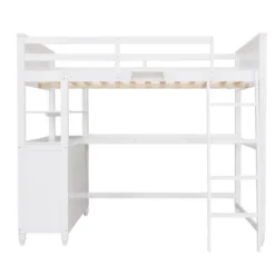 ModernLuxe Full Size Wooden Loft Bed with Desk and Storage Drawers -Luxe Furniture Sale GUEST c3992a1b 9260 46e7 91e0 03c2c94843ca