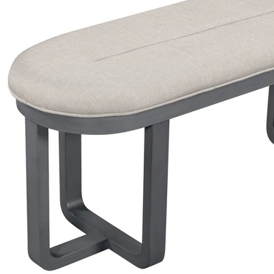 6 PCS Wood Dining Table Set With Retro-Style Table And Upholstered Chairs-ModernLuxe 13 6 PCS Wood Dining Table Set With Retro-Style Table And Upholstered Chairs-ModernLuxe - Image 11