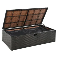 ModernLuxe 2-Piece Rattan Sunbed Lounger with Canopy and Storage Bench -Luxe Furniture Sale GUEST c4adb459 0980 4271 8a06 4ba4bcc1842d