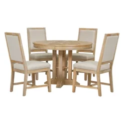 ModernLuxe 5-Piece Extendable Dining Set with Round Table and 4 Upholstered Chairs 17 ModernLuxe 5-Piece Extendable Dining Set with Round Table and 4 Upholstered Chairs -Luxe Furniture Sale GUEST c4bfc6d7 1e15 4cb1 bd42 c117bfd68185