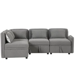 122.8" Minimalist Convertible Modular Sofa, Upholstered Sectional Sofa Couch With 5 Pillows-ModernLuxe 23 122.8" Minimalist Convertible Modular Sofa, Upholstered Sectional Sofa Couch With 5 Pillows-ModernLuxe -Luxe Furniture Sale GUEST c55d6496 6226 452d a300 c368aa7a8106