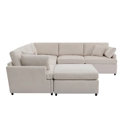 ModernLuxe 100" U-Shape 6-Seater Sectional Sofa with Removable Ottomans 11 ModernLuxe 100" U-Shape 6-Seater Sectional Sofa with Removable Ottomans - Image 9