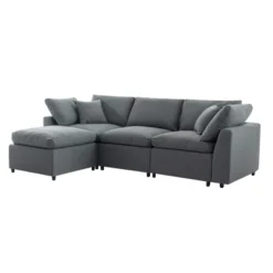 104" L-Shaped Modular Sofa With Reversible Chaise, Down Filled Upholstery Convertible Sectional Couch 4L - ModernLuxe 18 104" L-Shaped Modular Sofa With Reversible Chaise, Down Filled Upholstery Convertible Sectional Couch 4L - ModernLuxe -Luxe Furniture Sale GUEST c5b24824 f25b 44b2 90a6 660ce093150f