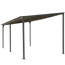 ModernLuxe 14.76 x 9.22 FT Wall-Mounted Gazebo, All-Weather Outdoor Pergola with PC Roof -Luxe Furniture Sale GUEST c5ea52a8 5dd4 4873 b85c c4dd375df99f