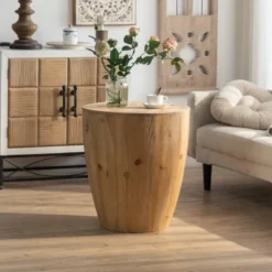 21.06" Retro Style Bucket Shaped Coffee Table, Natural - ModernLuxe 9 21.06" Retro Style Bucket Shaped Coffee Table, Natural - ModernLuxe -Luxe Furniture Sale GUEST c5f7c084 09df 4b3b bffb 079af5c211e2