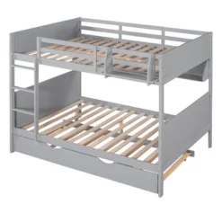 ModernLuxe Separable Full-Over-Full Bunk Bed with Twin Trundle and Bookshelf -Luxe Furniture Sale GUEST c6442f8c 87ab 4462 b294 53853d968072