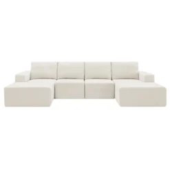 110"W Modular U-Shaped Sectional Sofa, Luxury Chenille Upholstered Foam-Filled Floor Couch Set - ModernLuxe 23 110"W Modular U-Shaped Sectional Sofa, Luxury Chenille Upholstered Foam-Filled Floor Couch Set - ModernLuxe -Luxe Furniture Sale GUEST c684bd4e a29a 4b06 a49e 5ac33bf2e5e1