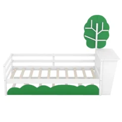 Twin Size Daybed With Desk, Green Tree Shape Shelves-ModernLuxe 15 Twin Size Daybed With Desk, Green Tree Shape Shelves-ModernLuxe -Luxe Furniture Sale GUEST c69921ec 75a3 438c 88c4 1b47c4b85c10