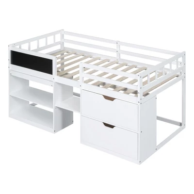 ModernLuxe Twin Size Low Loft Bed with Integrated Desk and Drawers 8 ModernLuxe Twin Size Low Loft Bed with Integrated Desk and Drawers - Image 6