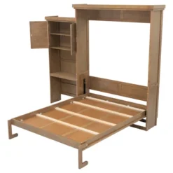 ModernLuxe Queen Murphy Bed with Integrated Storage Shelves and Louvered Cabinet -Luxe Furniture Sale GUEST c75df1a8 d082 4ffb ab15 4a92ee553786