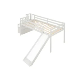 ModernLuxe Twin Size Loft Bed with Reversible Slide and Staircase Storage -Luxe Furniture Sale GUEST c90e9341 5a4a 4e8e af1d d841b247a450