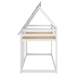 ModernLuxe Twin Over Twin Wood House Bunk Bed with Playful Roof and Ladder -Luxe Furniture Sale GUEST c9d8627f 315b 4e1e 8262 ec588c7563c2