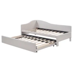 Twin To King Size Daybed, Upholstered Platform Bed Frame With Twin Trundle Bed -ModernLuxe -Luxe Furniture Sale GUEST c9ddd1b7 ac56 4109 b4f8 444bea4997f5