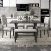 ModernLuxe 6-Piece Dining Table Set with 4 Chairs and Upholstered Bench 1 ModernLuxe 6-Piece Dining Table Set with 4 Chairs and Upholstered Bench -Luxe Furniture Sale GUEST caba458d 276f 4763 8f20 d6834589353e