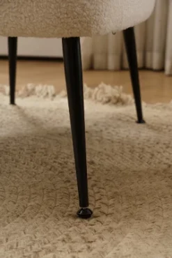 Tufted Back Teddy Fabric Slipper Chair Accent Chair-ModernLuxe -Luxe Furniture Sale GUEST cae4277f 5377 467a 8472 adf36d100dd1