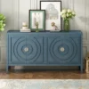 ModernLuxe 60" Retro Sideboard with Circular Groove Design & Round Metal Handles 1 ModernLuxe 60" Retro Sideboard with Circular Groove Design & Round Metal Handles -Luxe Furniture Sale GUEST cb4671eb 396b 4d90 9677 b3c8a1fcd61c