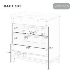 30"W Bathroom Vanity With Sink, Bathroom Cabinet With Doors And Drawer 4S - ModernLuxe 17 30"W Bathroom Vanity With Sink, Bathroom Cabinet With Doors And Drawer 4S - ModernLuxe -Luxe Furniture Sale GUEST ccc4d208 3408 473c 8a3e c012614b1d4a
