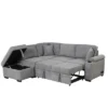 87.4" L Shape Sectional Sleeper Sofa Bed, 2 In 1 Pull Out Sofa Couch With Storage Ottoman, Cup Holder And USB Port-ModernLuxe 1 87.4" L Shape Sectional Sleeper Sofa Bed, 2 In 1 Pull Out Sofa Couch With Storage Ottoman, Cup Holder And USB Port-ModernLuxe -Luxe Furniture Sale GUEST ccd3a394 e121 440f b45a 96da78e09e45