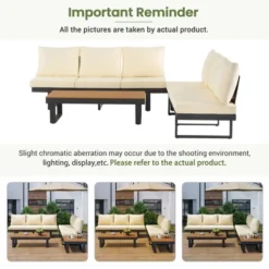 ModernLuxe 4-Piece Outdoor Sectional Sofa & Adjustable Reclining Patio Set -Luxe Furniture Sale GUEST cd5597c3 dcaf 4a01 a02f 19aafe2c8cf0