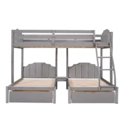 ModernLuxe Triple Bunk Bed - Full Over Twin & Twin with Storage Drawers 21 ModernLuxe Triple Bunk Bed - Full Over Twin & Twin with Storage Drawers -Luxe Furniture Sale GUEST cd966953 4d7f 4d80 ad93 2dd8b423c99a
