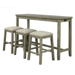 Rustic 4-Pieces Counter Height Dining Set With Fabric Padded Stools And Socket-ModernLuxe 16 Rustic 4-Pieces Counter Height Dining Set With Fabric Padded Stools And Socket-ModernLuxe -Luxe Furniture Sale GUEST ce1a6f2f 9409 4b6b 87db c26ad7c60866