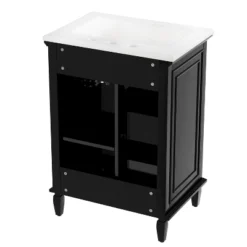 ModernLuxe 24" Bathroom Vanity with Ceramic Sink and Flip Drawer Storage 27 ModernLuxe 24" Bathroom Vanity with Ceramic Sink and Flip Drawer Storage -Luxe Furniture Sale GUEST ce290eb7 7698 4ccb 8775 d3a65874f0da