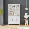 ModernLuxe Modern Freestanding Storage Cabinet with Glass Doors and Drawers 1 ModernLuxe Modern Freestanding Storage Cabinet with Glass Doors and Drawers -Luxe Furniture Sale GUEST cec9d07f 1c89 4f7b a43e 441bd31ec1d8