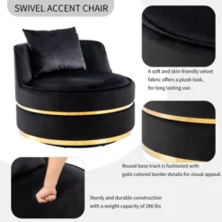 ModernLuxe Velvet Swivel Barrel Accent Chair with Plush Lumbar Cushion 20 ModernLuxe Velvet Swivel Barrel Accent Chair with Plush Lumbar Cushion -Luxe Furniture Sale GUEST cfb88482 c70c 4a8c ae54 307fbd2ee8c0