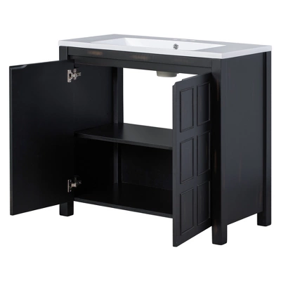 36" Bathroom Vanity With Sink, Espresso - ModernLuxe 7 36" Bathroom Vanity With Sink, Espresso - ModernLuxe - Image 5