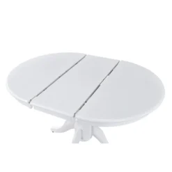 Mid-Century 5-Piece Extendable Round Dining Table Set White-ModernLuxe -Luxe Furniture Sale GUEST d017931d 2742 48cb 8663 2bc97c2838e1