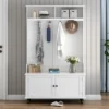 40" 3-in-1 Design Hall Tree With 4 Hooks, Coat Hanger And Entryway Storage Bench - ModernLuxe 1 40" 3-in-1 Design Hall Tree With 4 Hooks, Coat Hanger And Entryway Storage Bench - ModernLuxe -Luxe Furniture Sale GUEST d1ec1717 fd66 44d0 9f19 134de440eb71