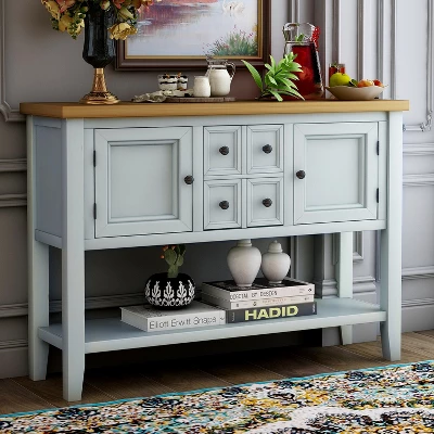Modernluxe Cambridge Series Buffet Sideboard Console Table With Bottom Shelf 14 Modernluxe Cambridge Series Buffet Sideboard Console Table With Bottom Shelf - Image 12