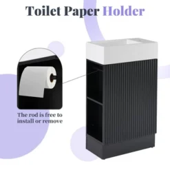 ModernLuxe 18.6" Bathroom Vanity with Ceramic Sink and Reversible Two-Tier Shelf 17 ModernLuxe 18.6" Bathroom Vanity with Ceramic Sink and Reversible Two-Tier Shelf -Luxe Furniture Sale GUEST d2abddb5 4f27 4f28 8222 6c50c08c9fab