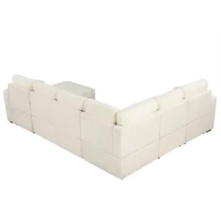 U-Shaped Modular Sofa With Storage Lounge Chair, 6-Seater Oversized Sofa With USB Interface - ModernLuxe -Luxe Furniture Sale GUEST d2de96c5 dbb1 40bc 86d3 e3b0e2d64257