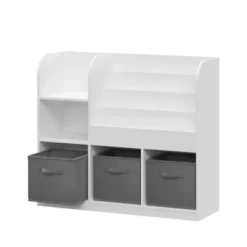 ModernLuxe Kids Bookcase and Toy Organizer with 3 Fabric Drawers - White 18 ModernLuxe Kids Bookcase and Toy Organizer with 3 Fabric Drawers - White -Luxe Furniture Sale GUEST d36ee2f4 e725 458a baee 24b22253604f