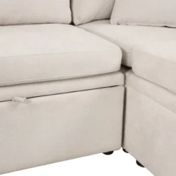 117.3"W Oversized Sectional Sofa U- Shaped Sofa Couch Pull-out Sofa Bed With Two Throw Pillows - ModernLuxe 30 117.3"W Oversized Sectional Sofa U- Shaped Sofa Couch Pull-out Sofa Bed With Two Throw Pillows - ModernLuxe -Luxe Furniture Sale GUEST d3bcae18 4527 41f8 8725 87b2e230d50d