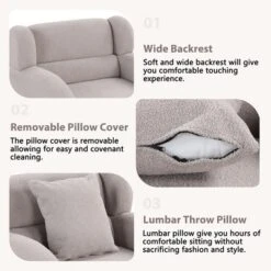 360 Degree Swivel Barrel Chair With Footstool, Accent Chair With Ottoman-ModernLuxe -Luxe Furniture Sale GUEST d3c48008 7113 4b51 b525 acda392cd632