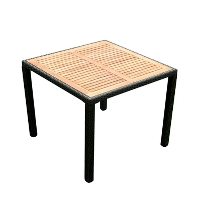 ModernLuxe 5-Piece Outdoor Patio Wicker Dining Set with Acacia Wood Table 8 ModernLuxe 5-Piece Outdoor Patio Wicker Dining Set with Acacia Wood Table - Image 6