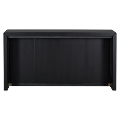 ModernLuxe 59.7" Wavy Acacia Wood Veneer Console Table 9 ModernLuxe 59.7" Wavy Acacia Wood Veneer Console Table - Image 7