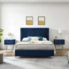 Button-Tufted Platform Bed With One Nightstand - ModernLuxe -Luxe Furniture Sale GUEST d3f03bd6 b7e9 4b83 8ab9 b7380f3e4c73