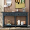 Rustic Console Table With Drawer And Bottom Shelf-ModernLuxe -Luxe Furniture Sale GUEST d42991dc 243a 4878 8416 7c279bca6ddc