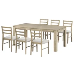 ModernLuxe 7-Piece Extendable Dining Table Set with 6 Upholstered Chairs 20 ModernLuxe 7-Piece Extendable Dining Table Set with 6 Upholstered Chairs -Luxe Furniture Sale GUEST d48cece5 52d0 4206 a864 29cd9041460d