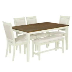 ModernLuxe 6-Piece Solid Wood Dining Set with Upholstered Chairs and Bench 21 ModernLuxe 6-Piece Solid Wood Dining Set with Upholstered Chairs and Bench -Luxe Furniture Sale GUEST d4ca8ba3 0848 4c32 bef2 2ac06ee9194b