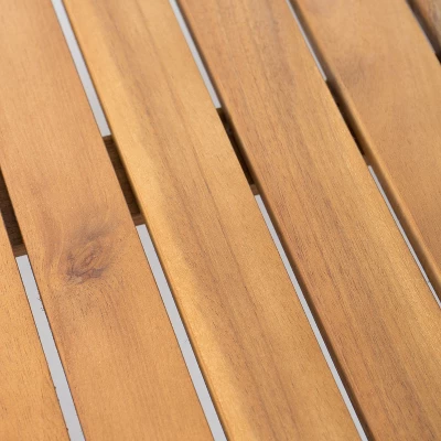 ModernLuxe 4-Piece Outdoor Acacia Wood Seating Group with Removable Cushions 7 ModernLuxe 4-Piece Outdoor Acacia Wood Seating Group with Removable Cushions - Image 5