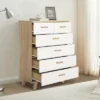 ModernLuxe 6-Drawer Dresser with Solid Wood Legs and Handles - White & Oak -Luxe Furniture Sale GUEST d57fd3dc e49d 46df 9f8a 06dc5734e271