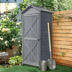 ModernLuxe Fir Wood Outdoor Storage Shed with Folding Workstation -Luxe Furniture Sale GUEST d60445a4 5892 4b3b b2f3 4f0514fbc427