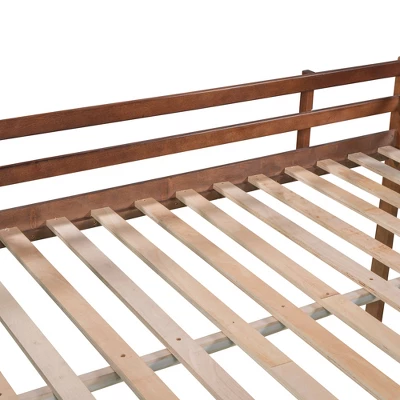 ModernLuxe Full Size Wooden Loft Bed with Slide, Convertible Ladder, and Chalkboard 11 ModernLuxe Full Size Wooden Loft Bed with Slide, Convertible Ladder, and Chalkboard - Image 9